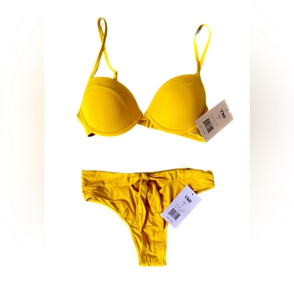 🤩NEW BIKINI - YMI underwire bra bikini top and cheeky bottom & ribbed - Picture 5 of 11